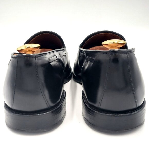 Allen Edmonds Grayson Dress Shoes Mens 10D Black Leather Classic Tassel Loafers - Picture 8 of 15